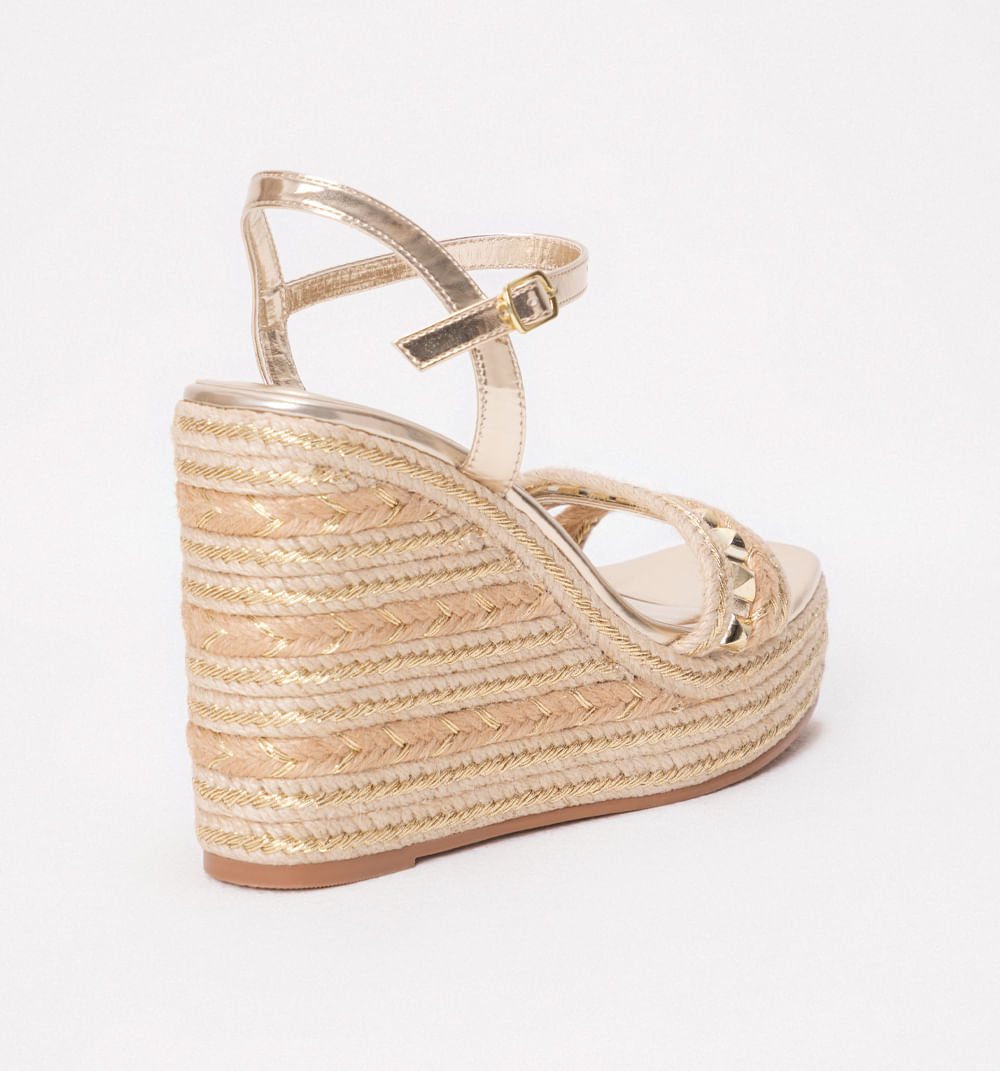 Sandalia plataforma combinacion material