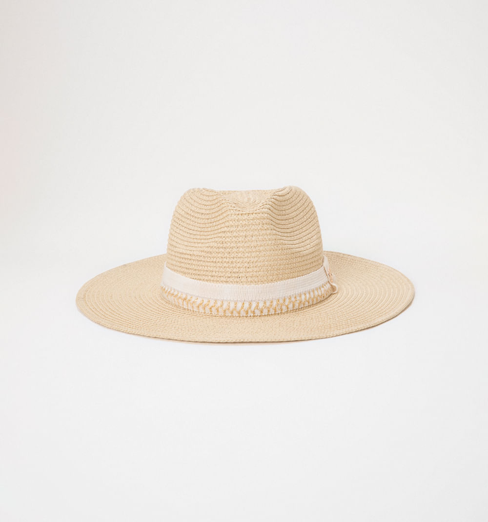 Sombrero panama con banda lurex