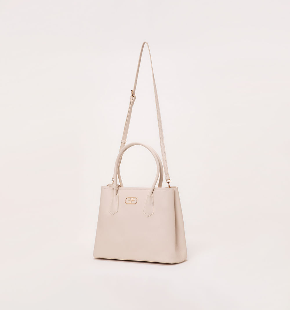 Bolso de hombro con logo herraje