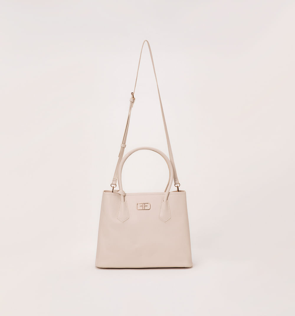 Bolso de hombro con logo herraje