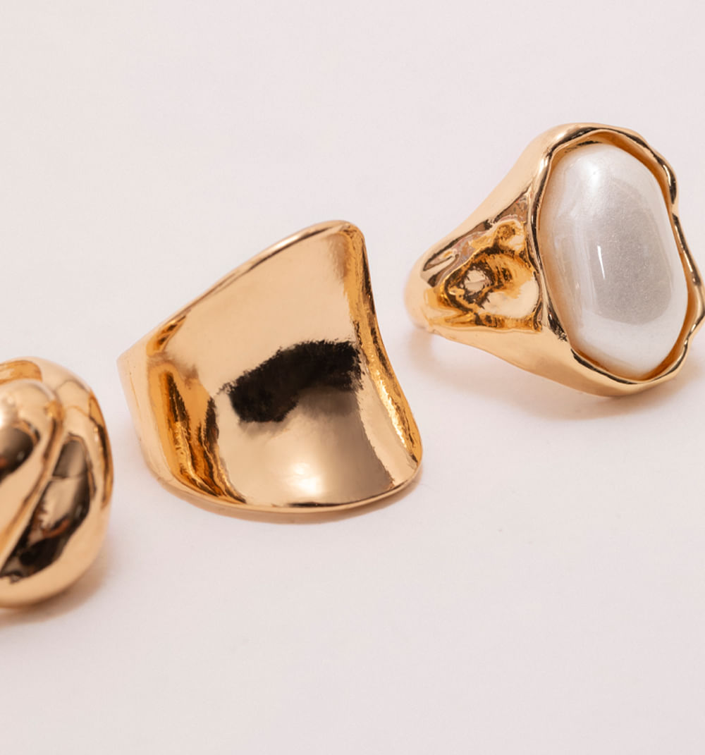Anillos chunky irregulares