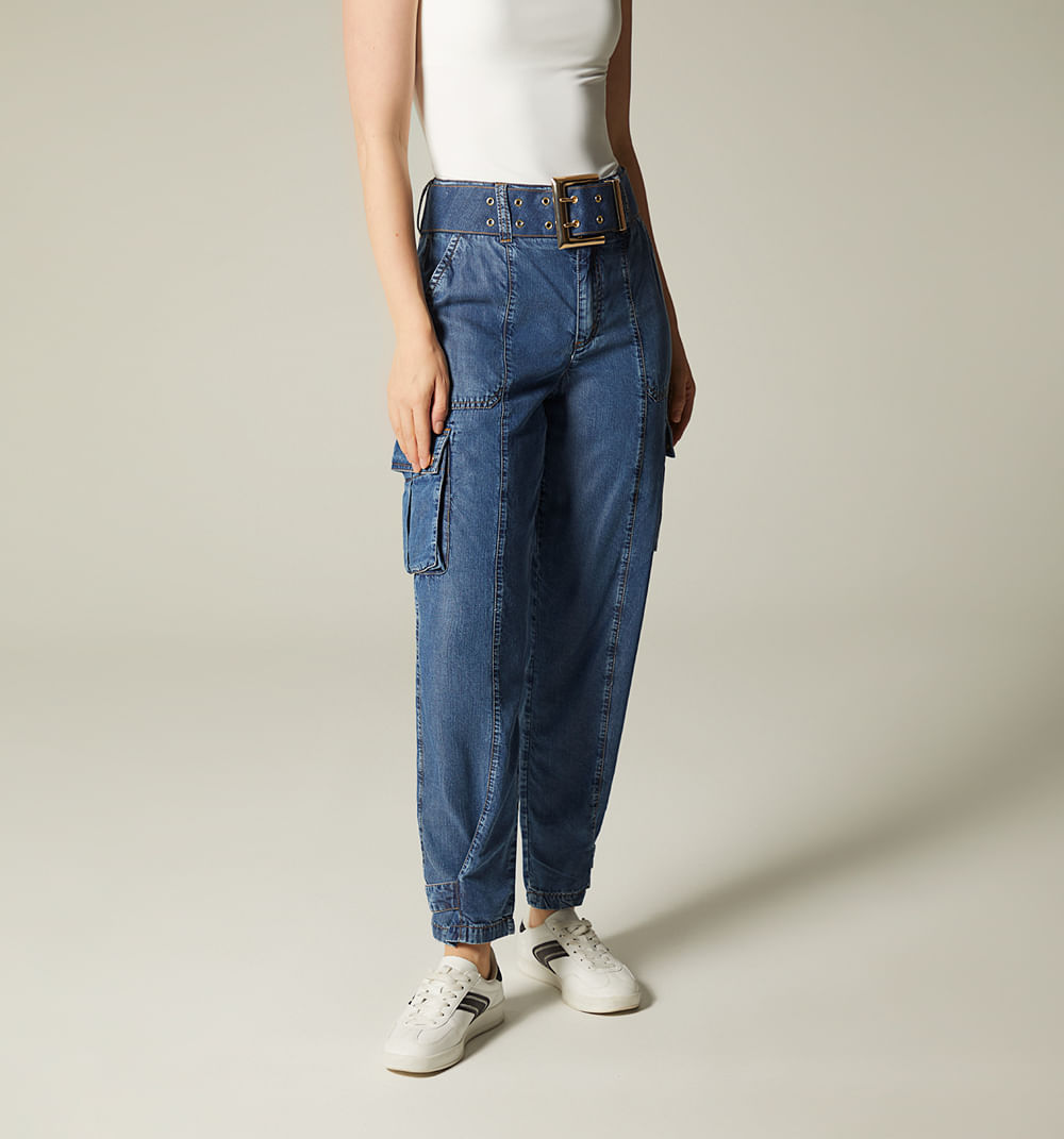 Jean aladin, cargo con detalle en bota