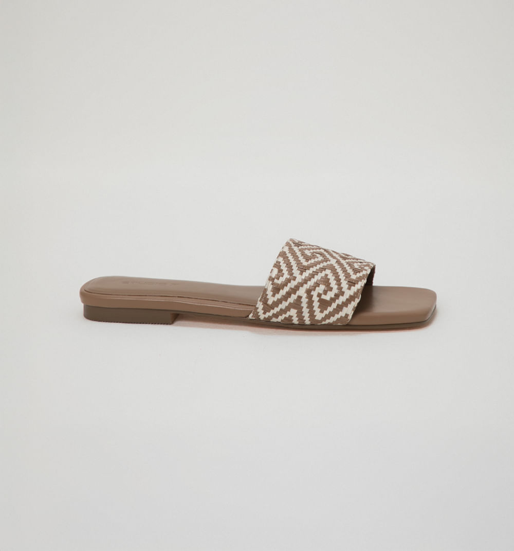 Sandalia plana  bi color