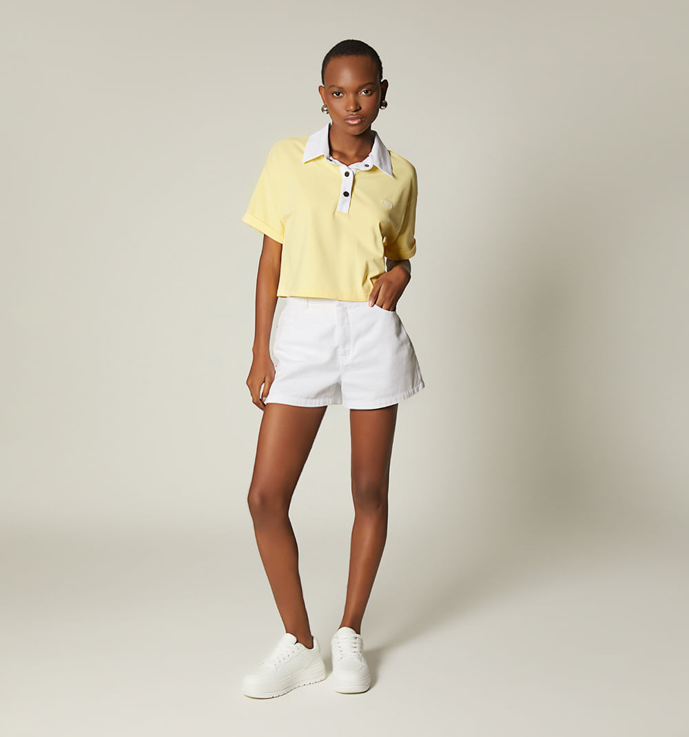 Short cinco bolsillos tiro alto