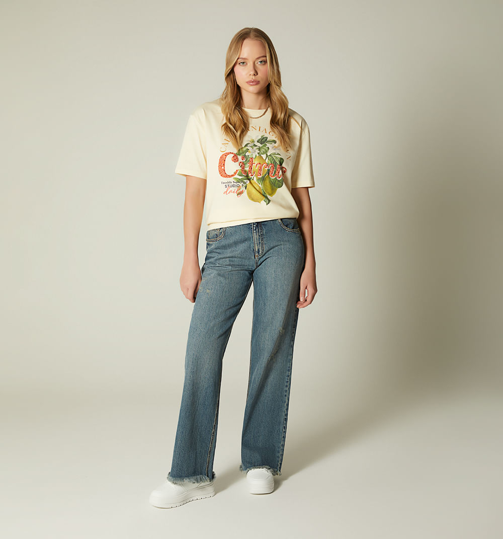 Camiseta oversize print citrus
