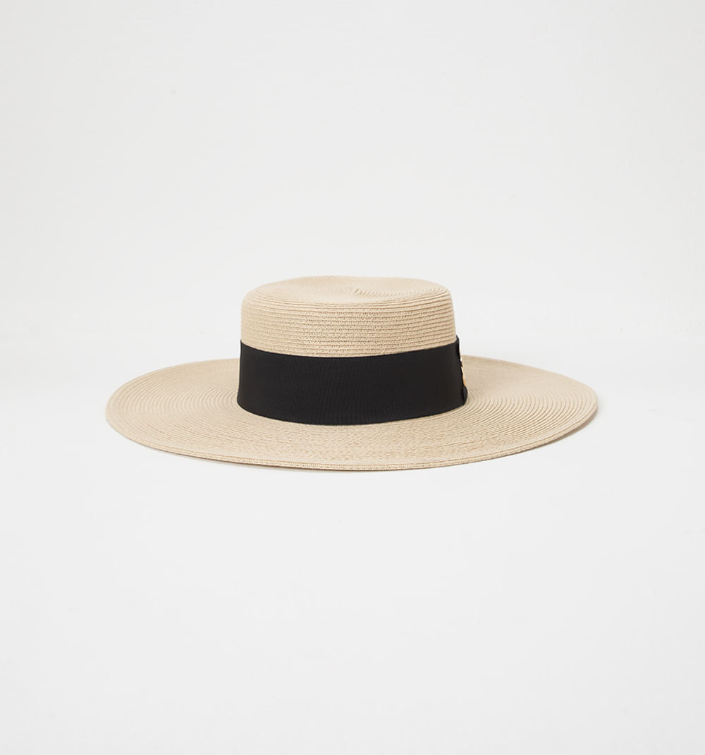 Sombrero ala ancha banda logo