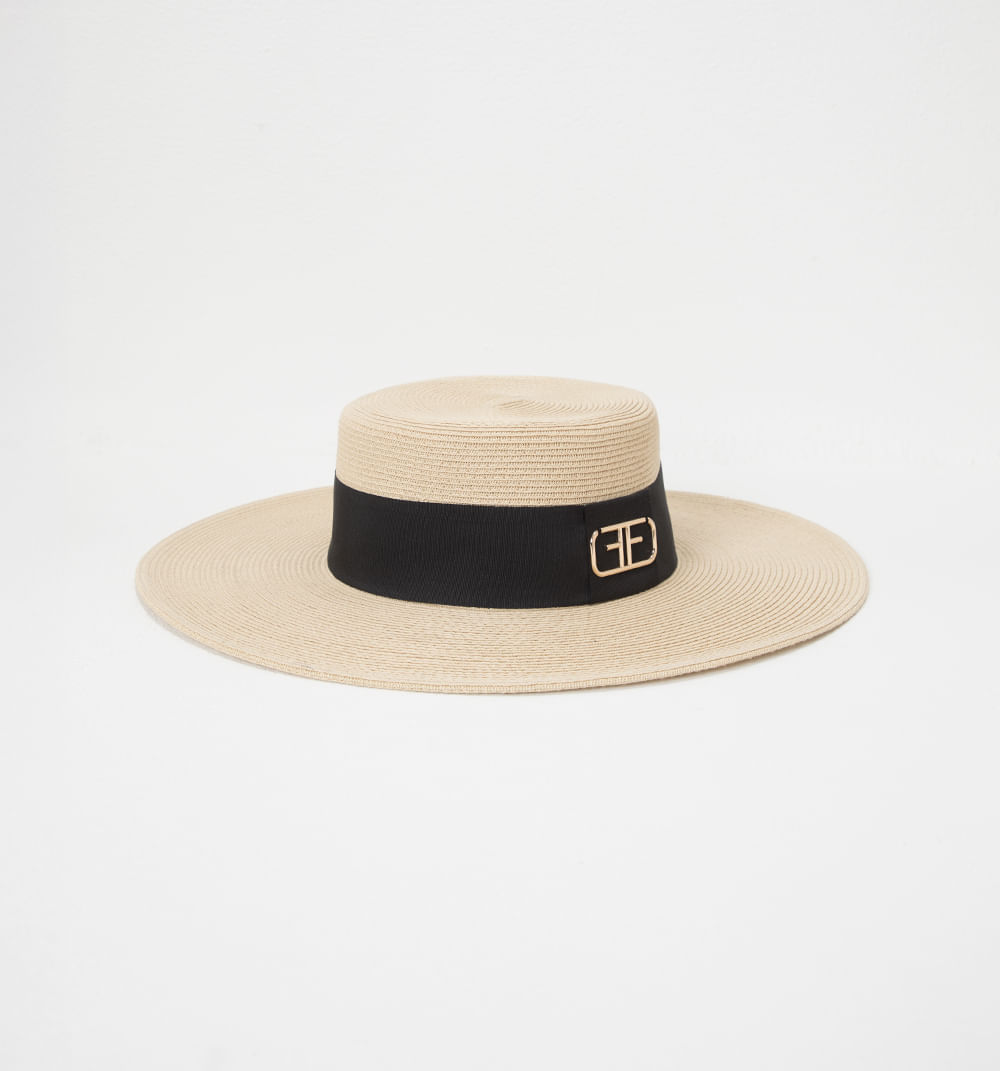 Sombrero ala ancha banda logo