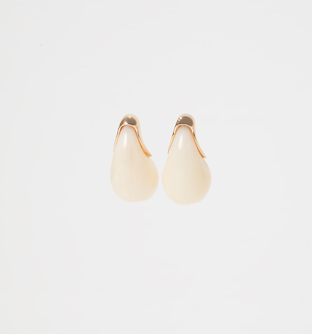 Aretes gota resina marmolada