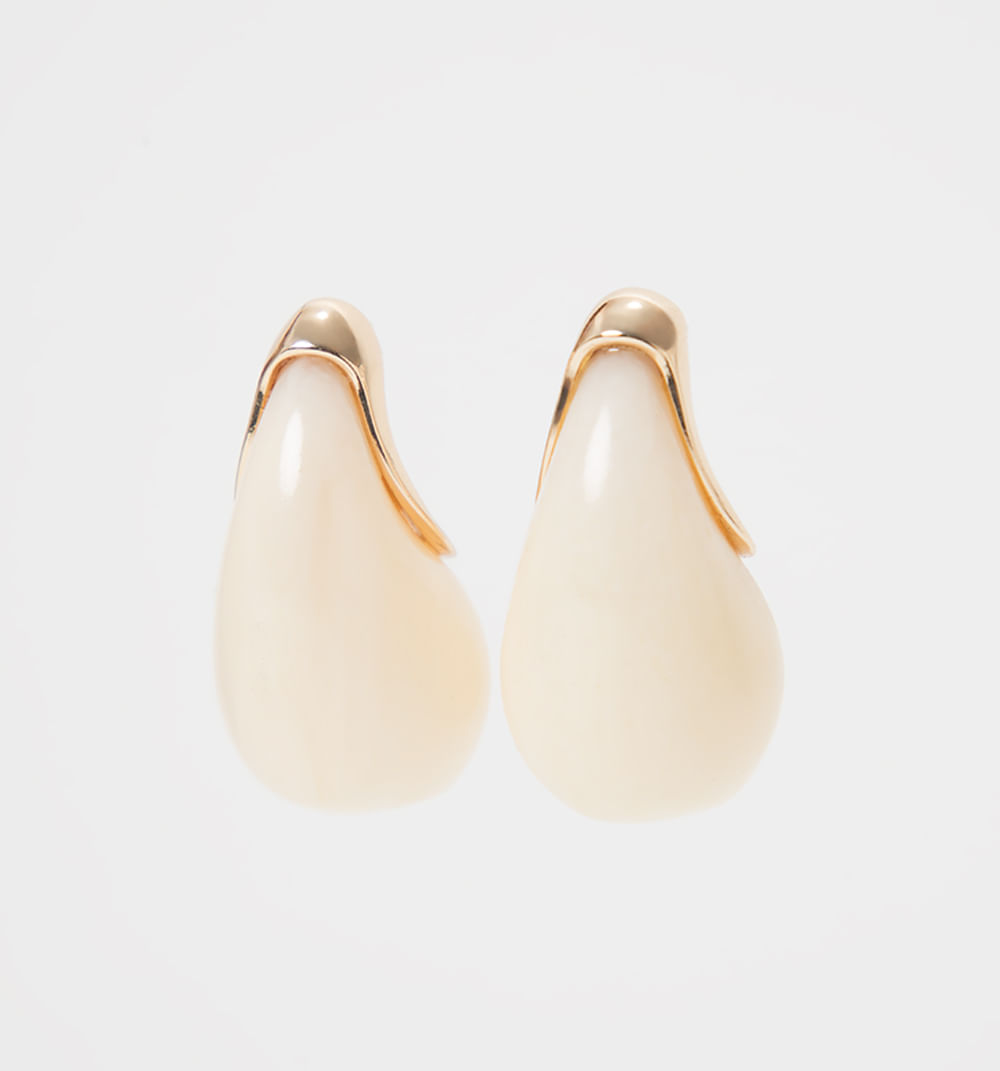 Aretes gota resina marmolada