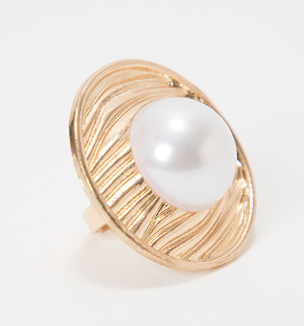 Anillo redondo maxi perla