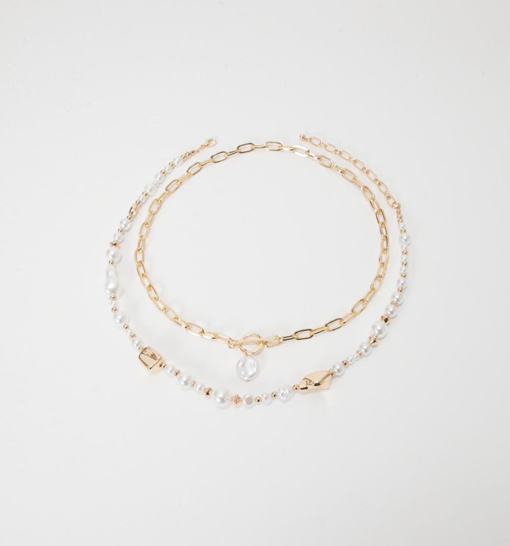 Collar perlas set x2