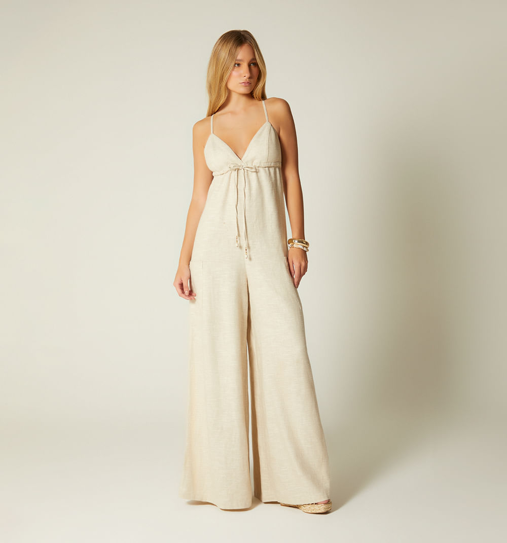 Enterizo palazo escote profundo espalda