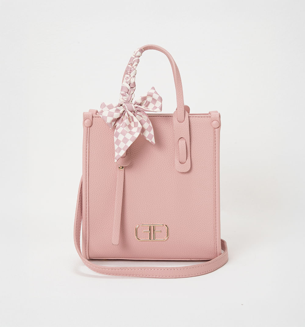 Bolso de mano con pañuelo decorativo