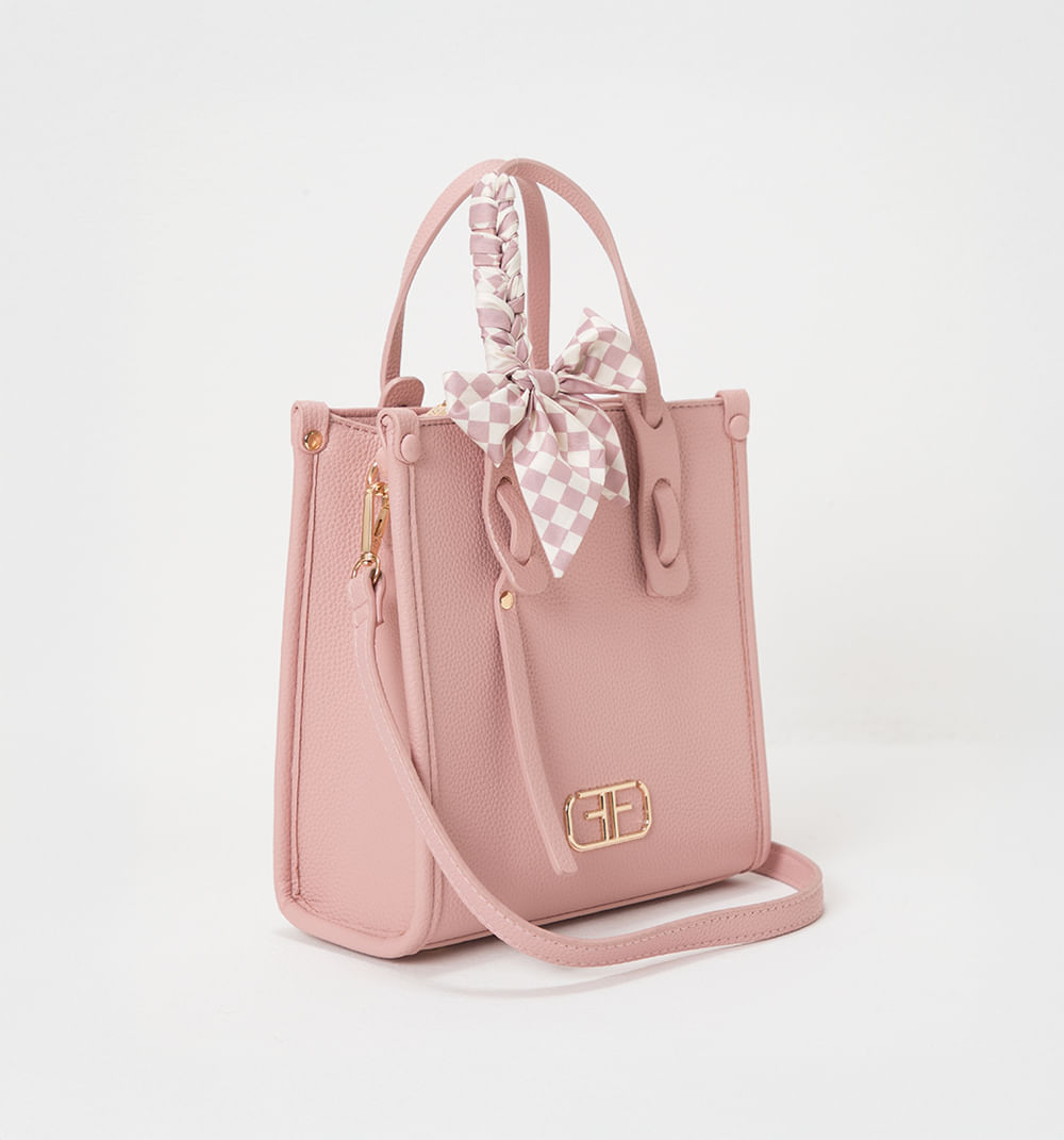 Bolso de mano con pañuelo decorativo