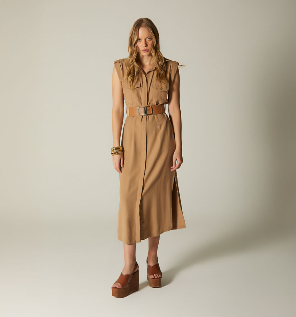Vestido camisero midi