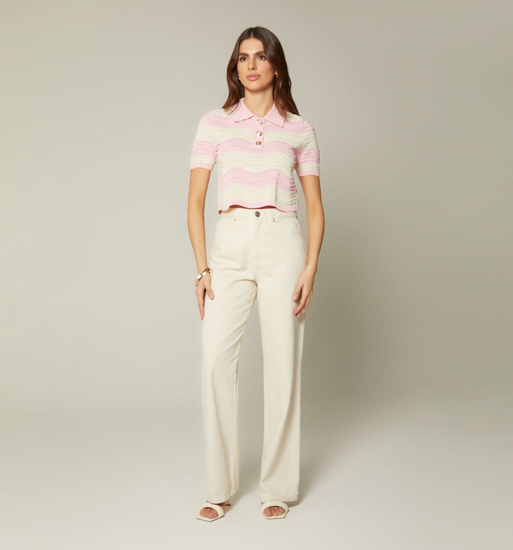 Blusa boxi tipo polo