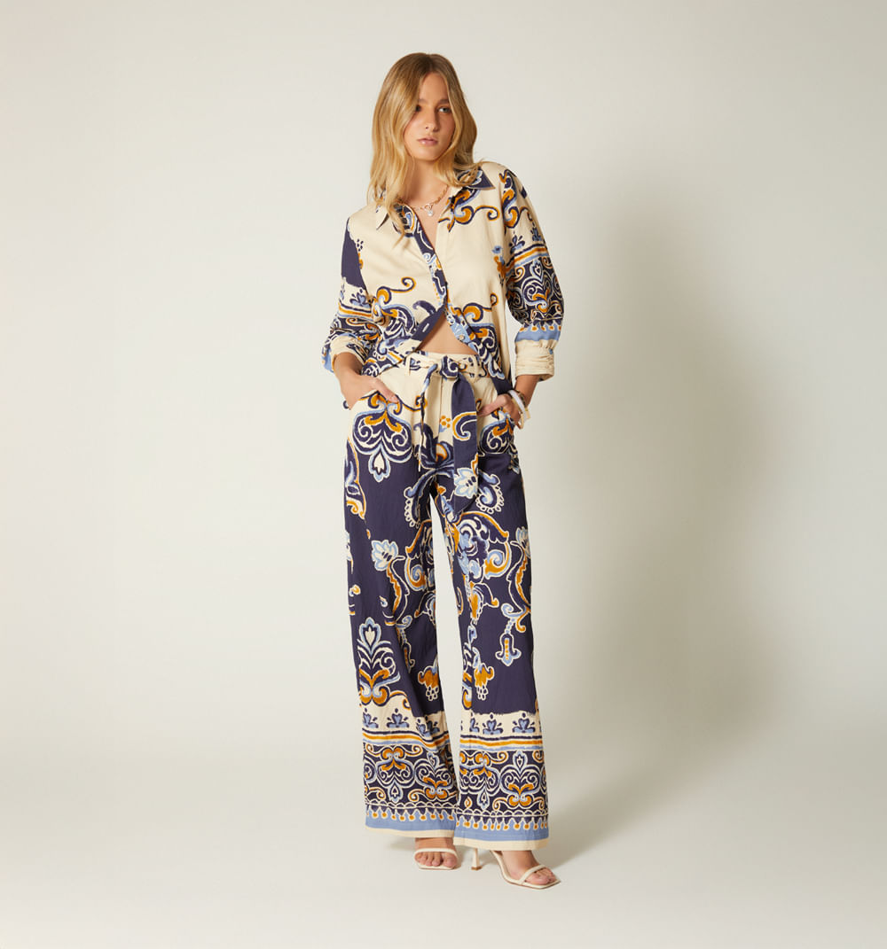 Pantalon palazo tiro alto