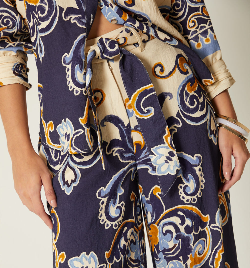 Pantalon palazo tiro alto