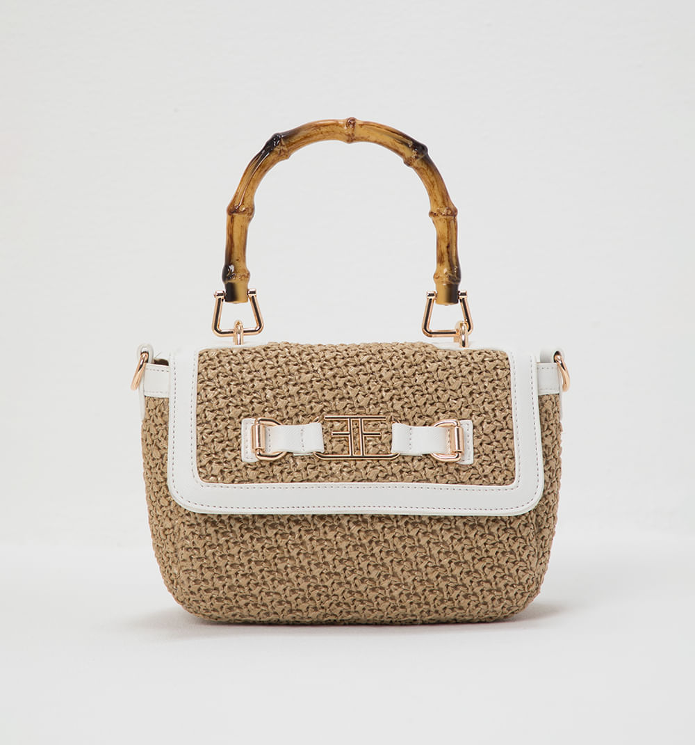 Bolso manos libres con textura tejida