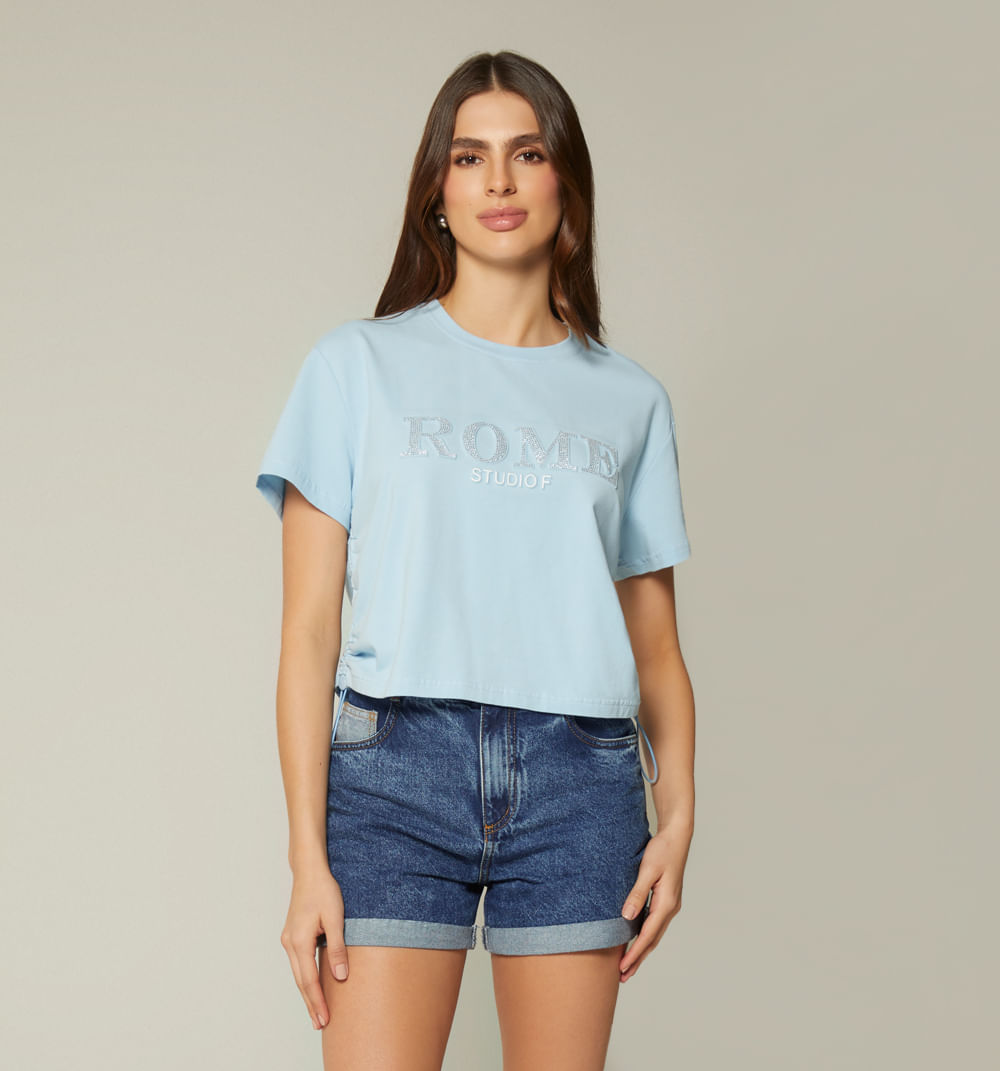 Camiseta texto repujado