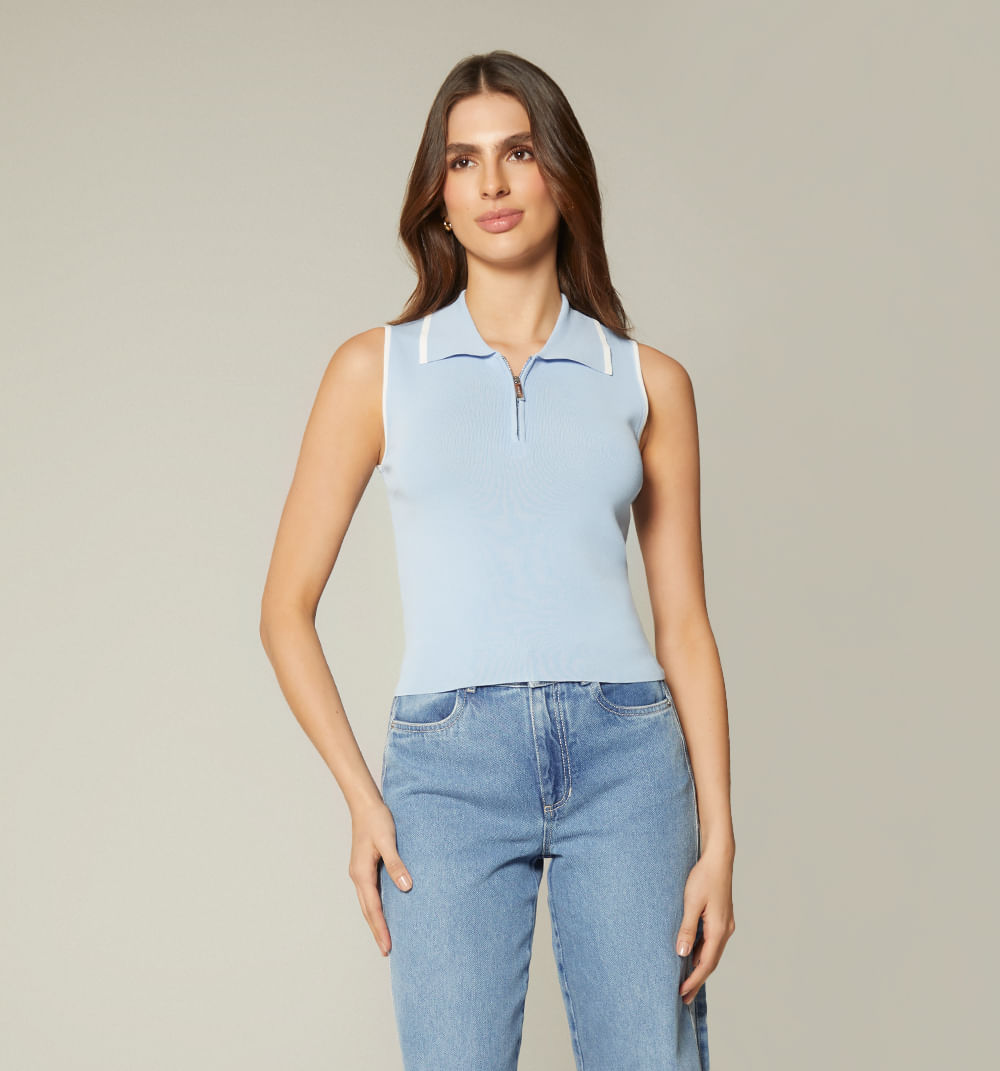 Blusa tejida para mujer manga sisa