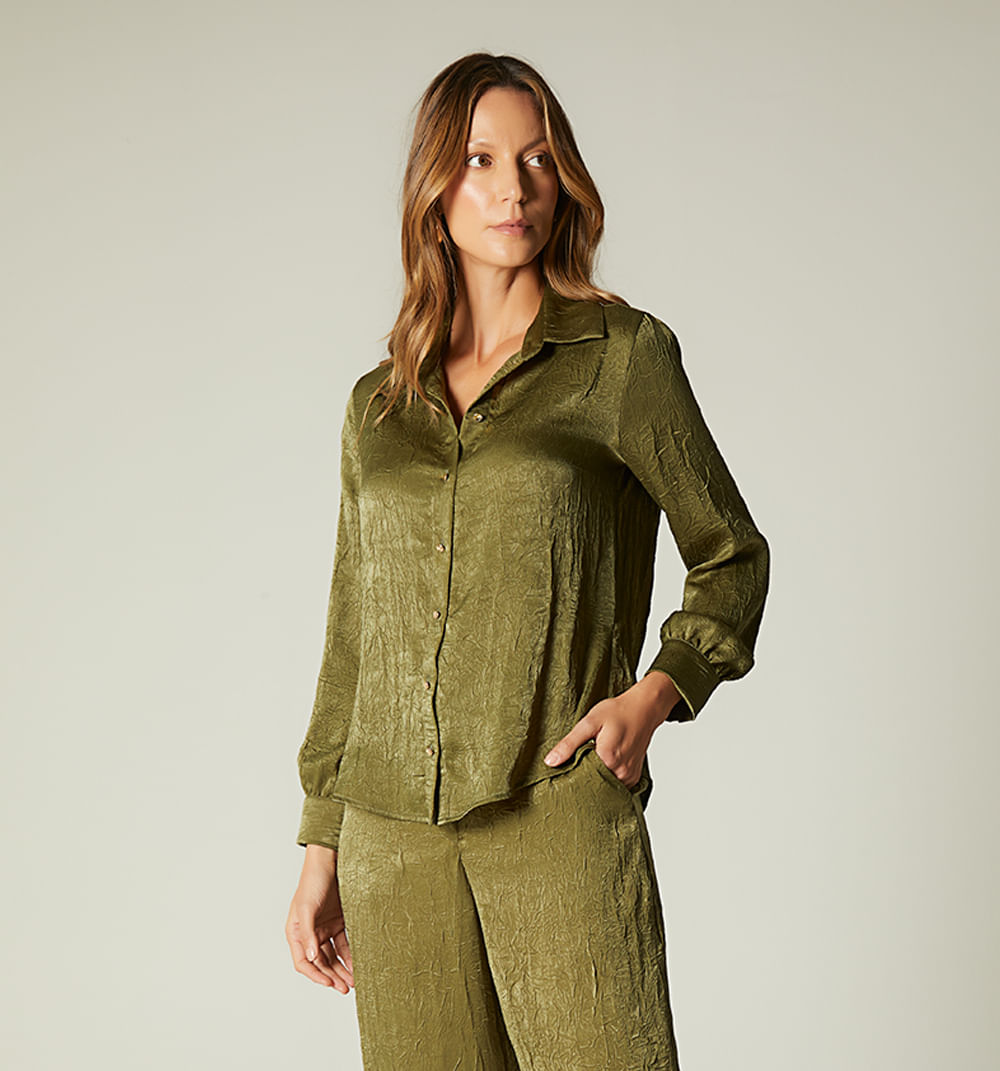 Blusa camisera manga larga