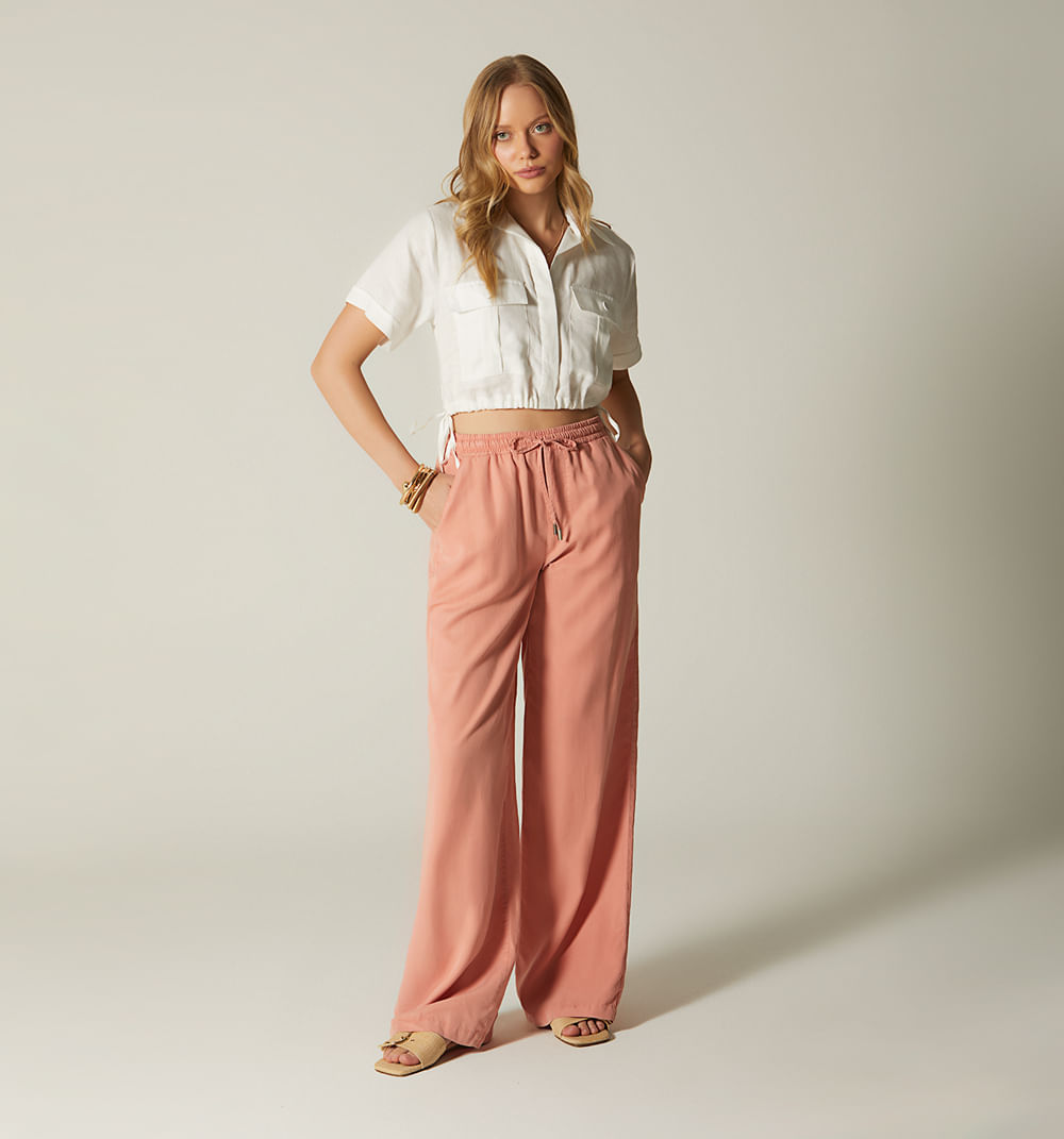 Pantalon tiro alto bota recta
