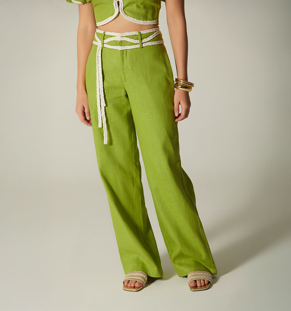 Pantalon palazo trensa en pretina