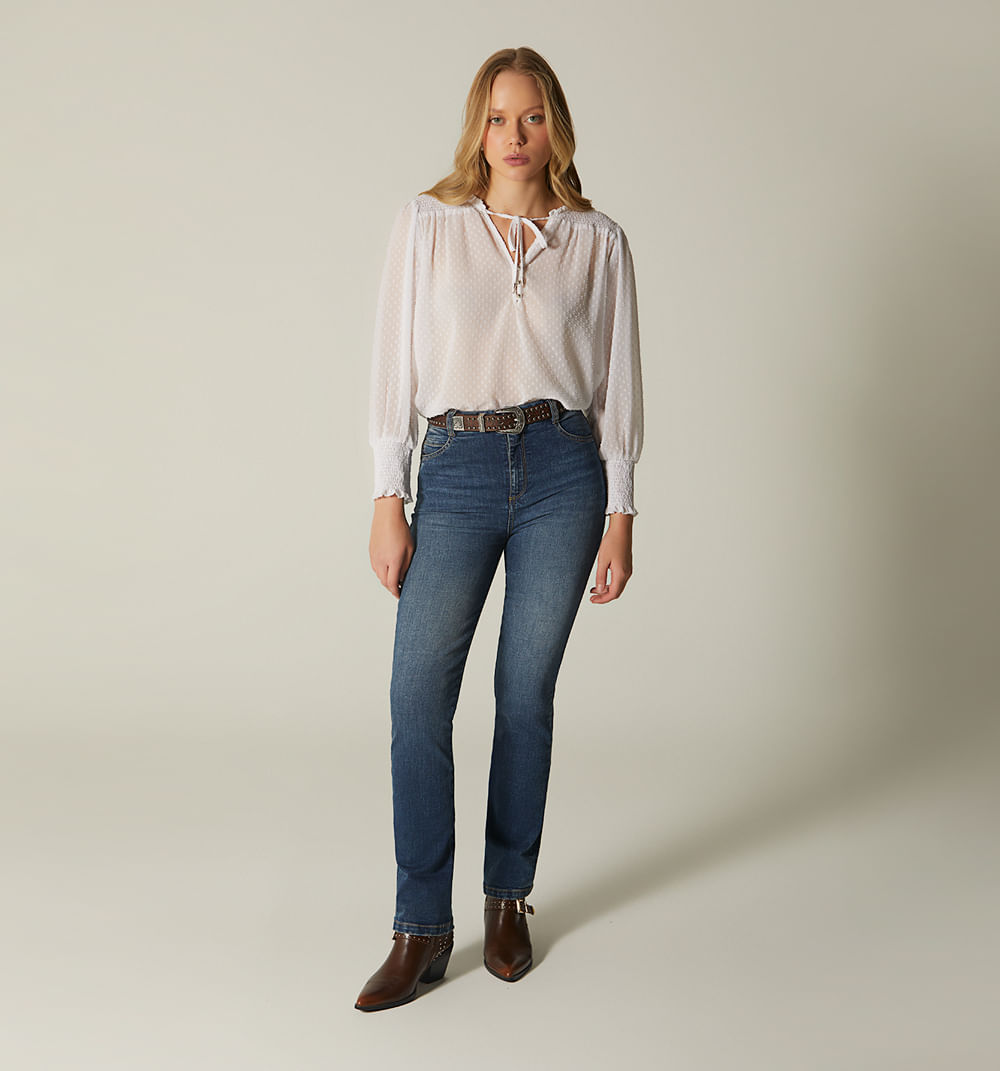 Jean skinny croped correa y guardapolvo