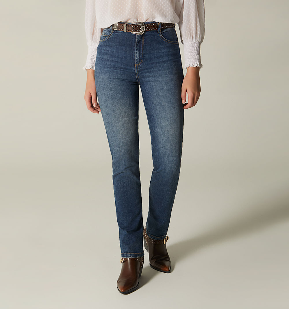 Jean skinny croped correa y guardapolvo