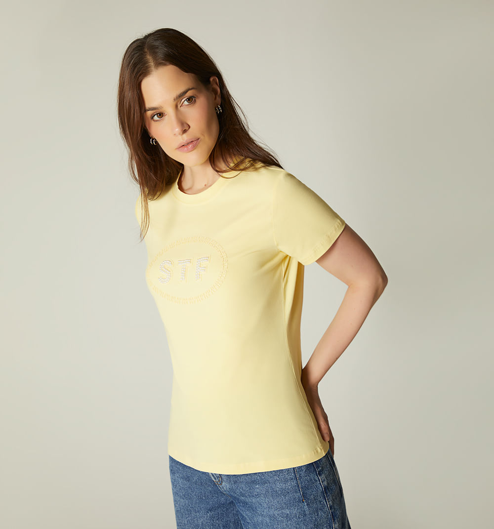 Camiseta logo studio f perlas