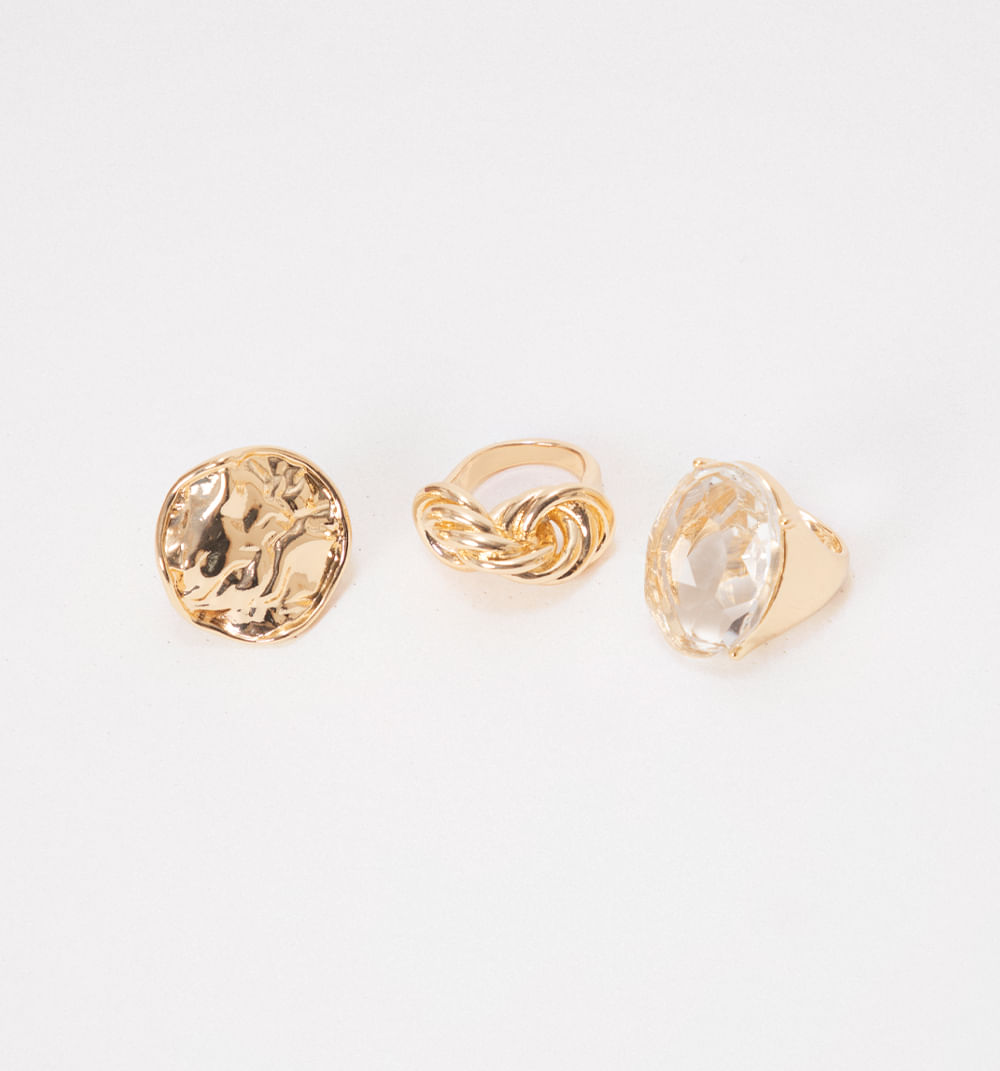 Anillos maxi formas  set x3