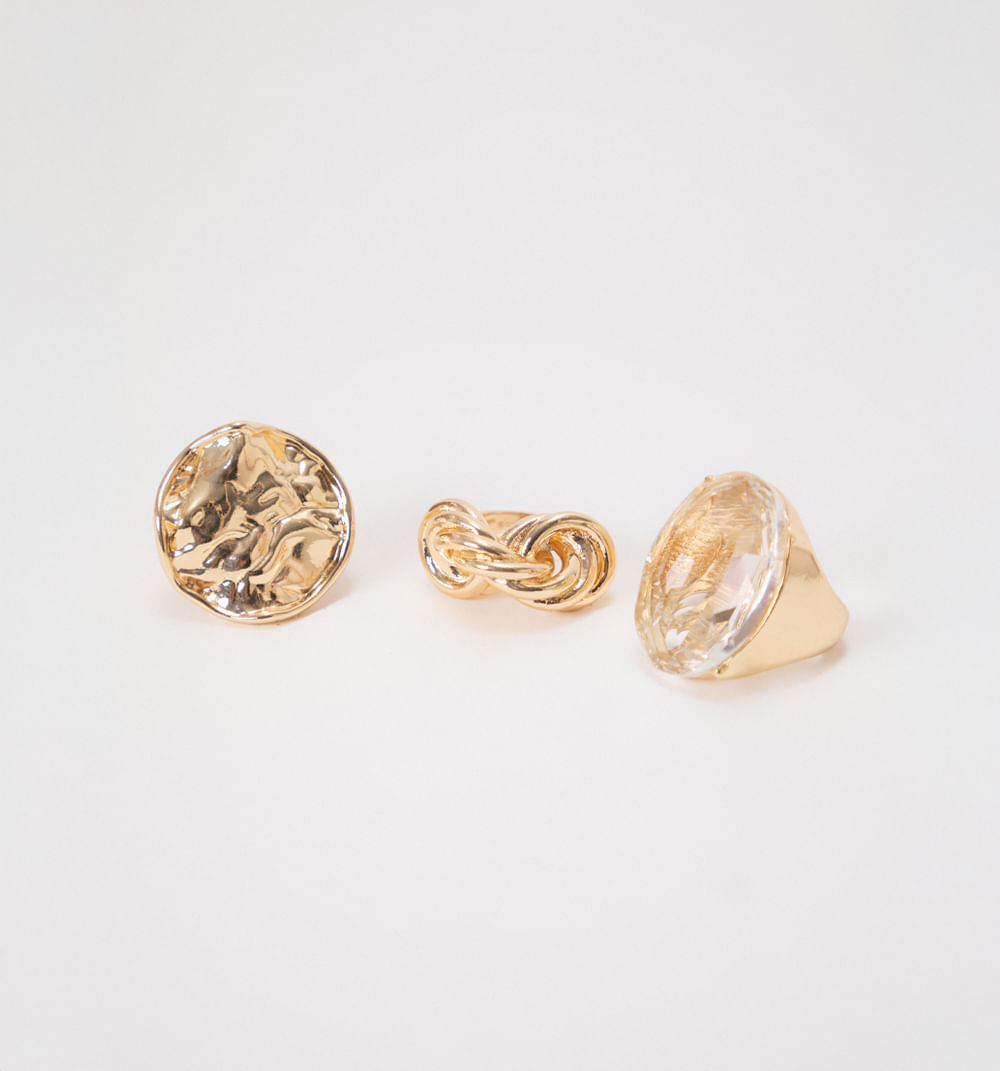 Anillos maxi formas  set x3