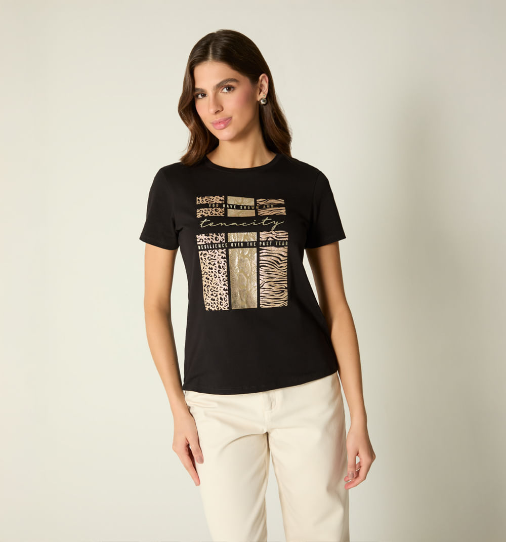 Camiseta estampado animal print