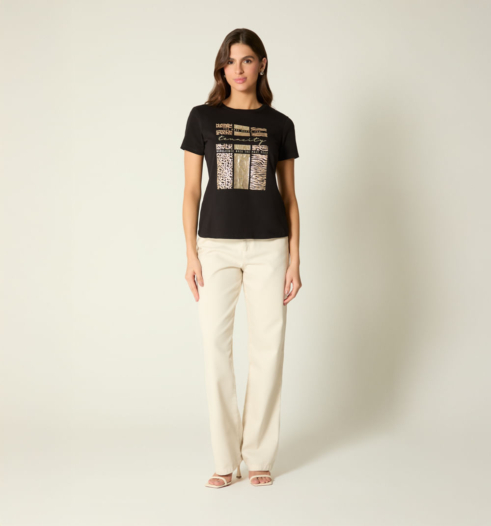 Camiseta estampado animal print