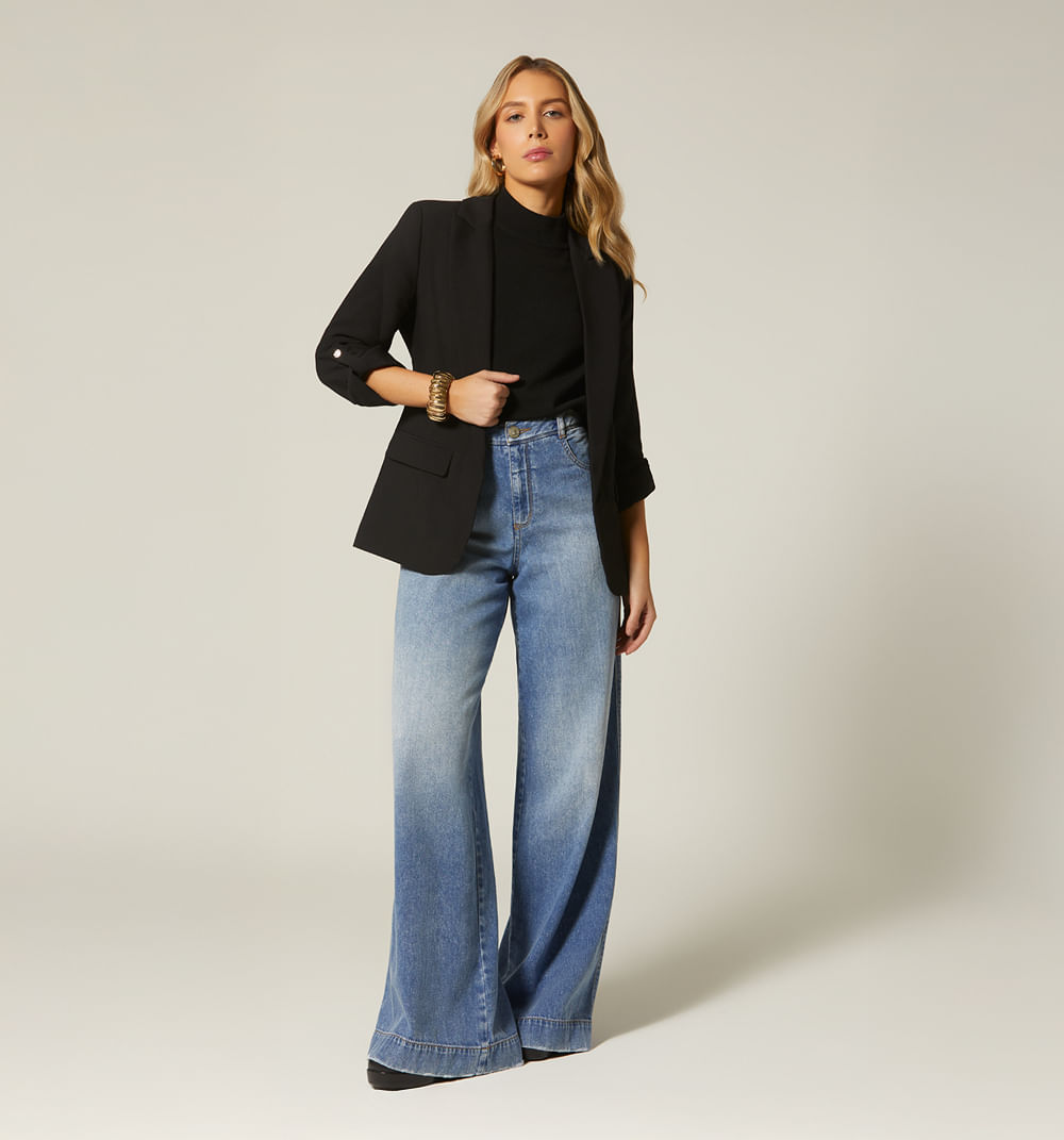 Blazer manga 3/4 con charretera