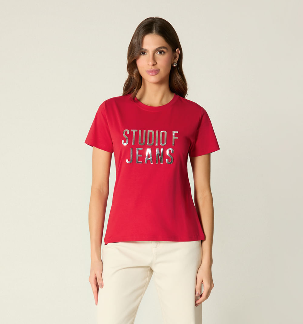 Camiseta manga corta silver foil