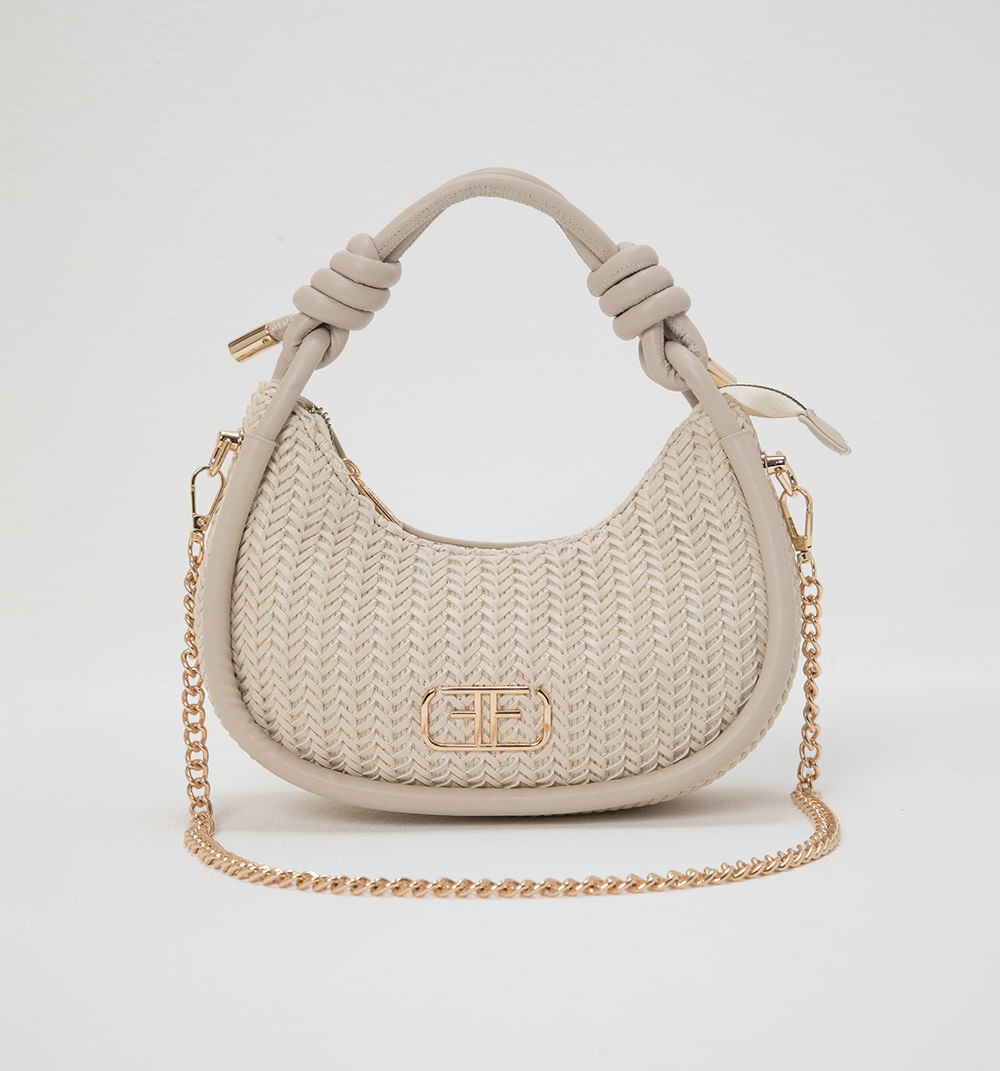 Bolso de mano con asa en nudo