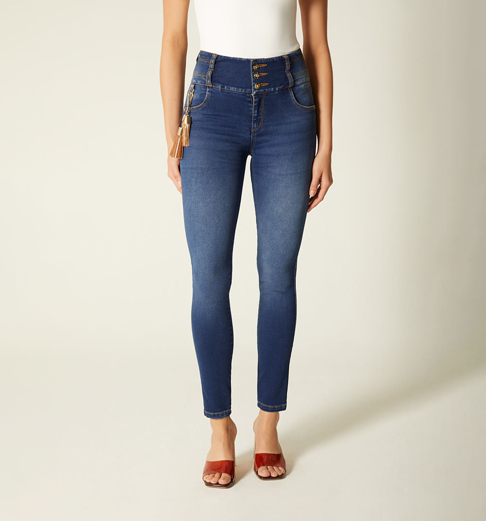 Jean ultraslim levantacola con borla