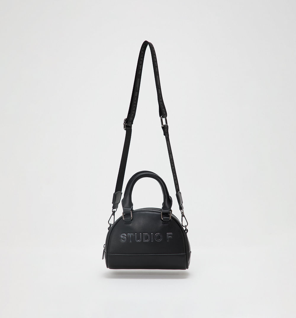 Mini bolso con letras tipo herraje
