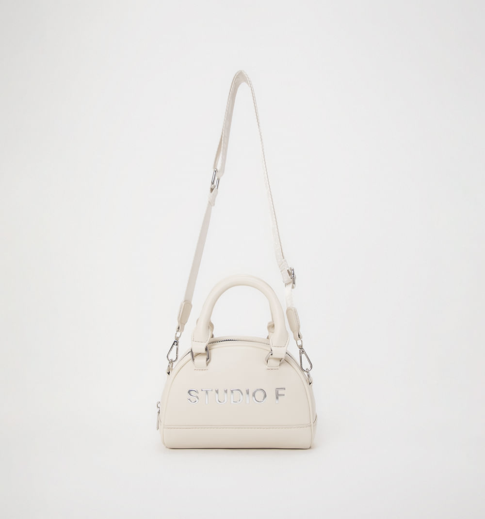 Mini bolso con letras tipo herraje