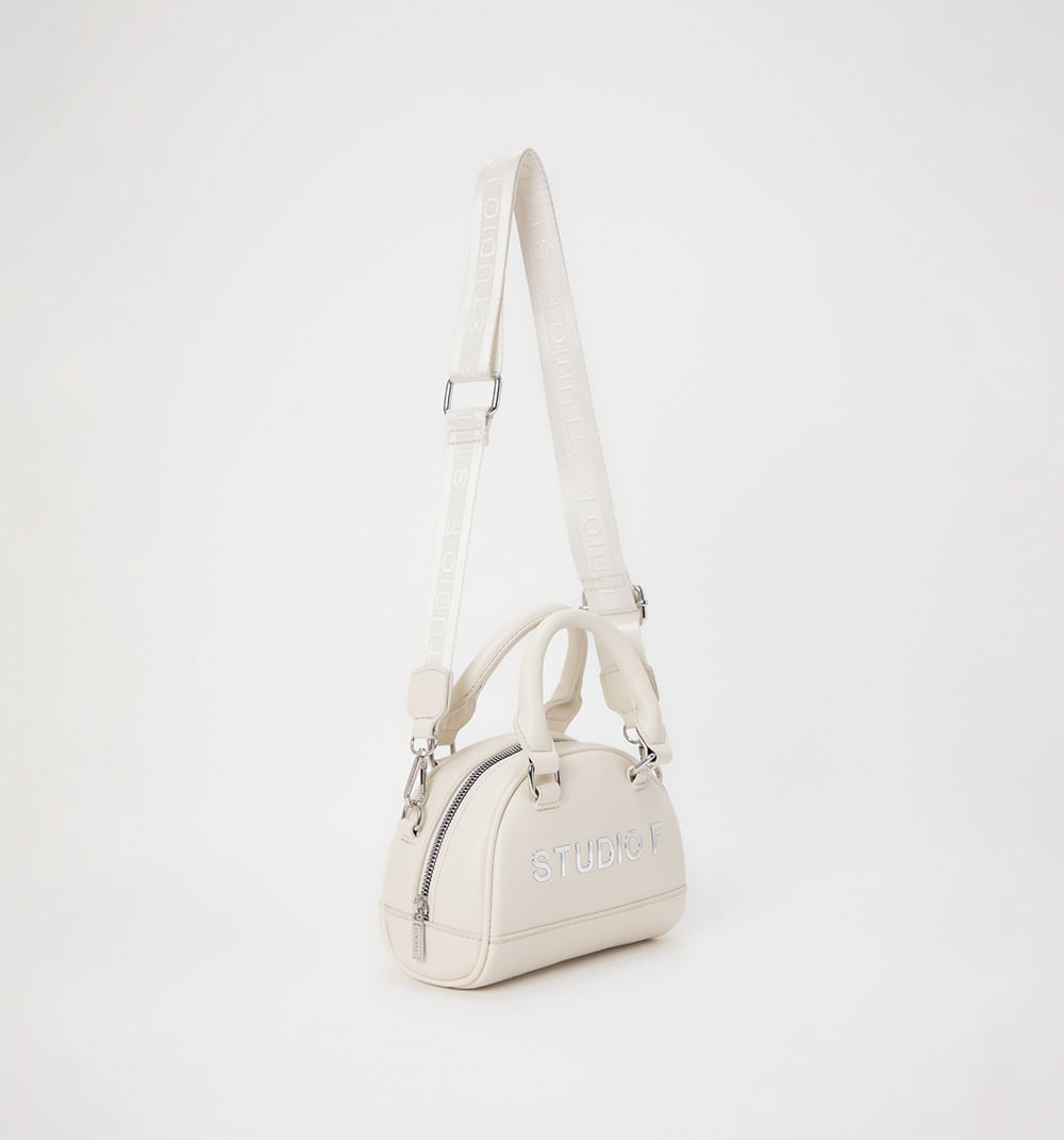 Mini bolso con letras tipo herraje
