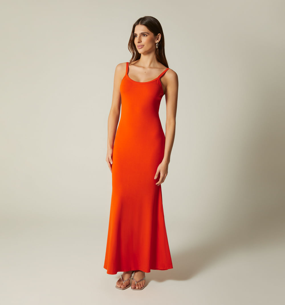 Vestido largo tiras