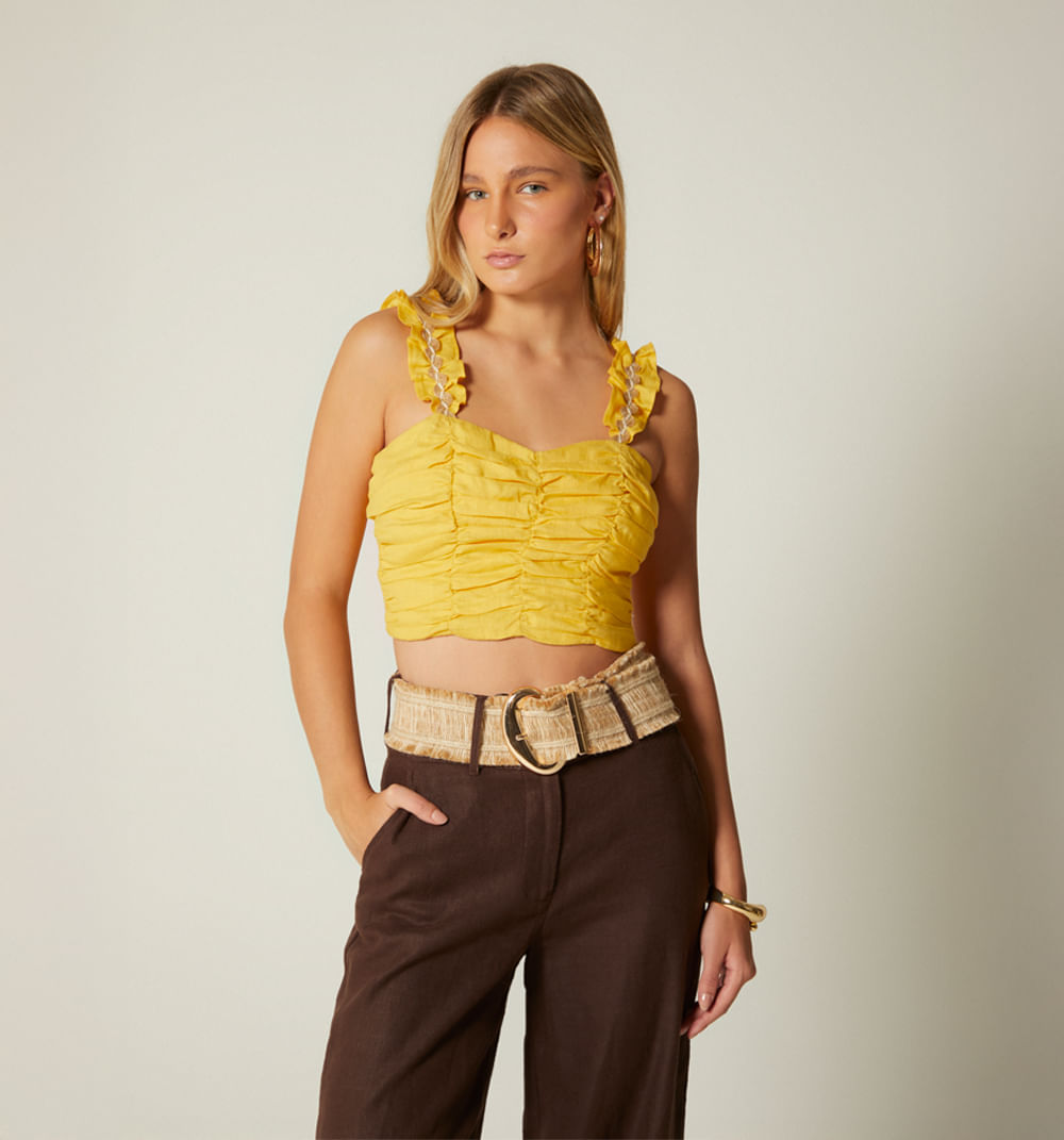 Blusa de tiras con insumo