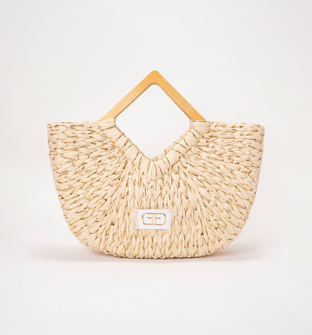 Bolso de mano tipo canasto