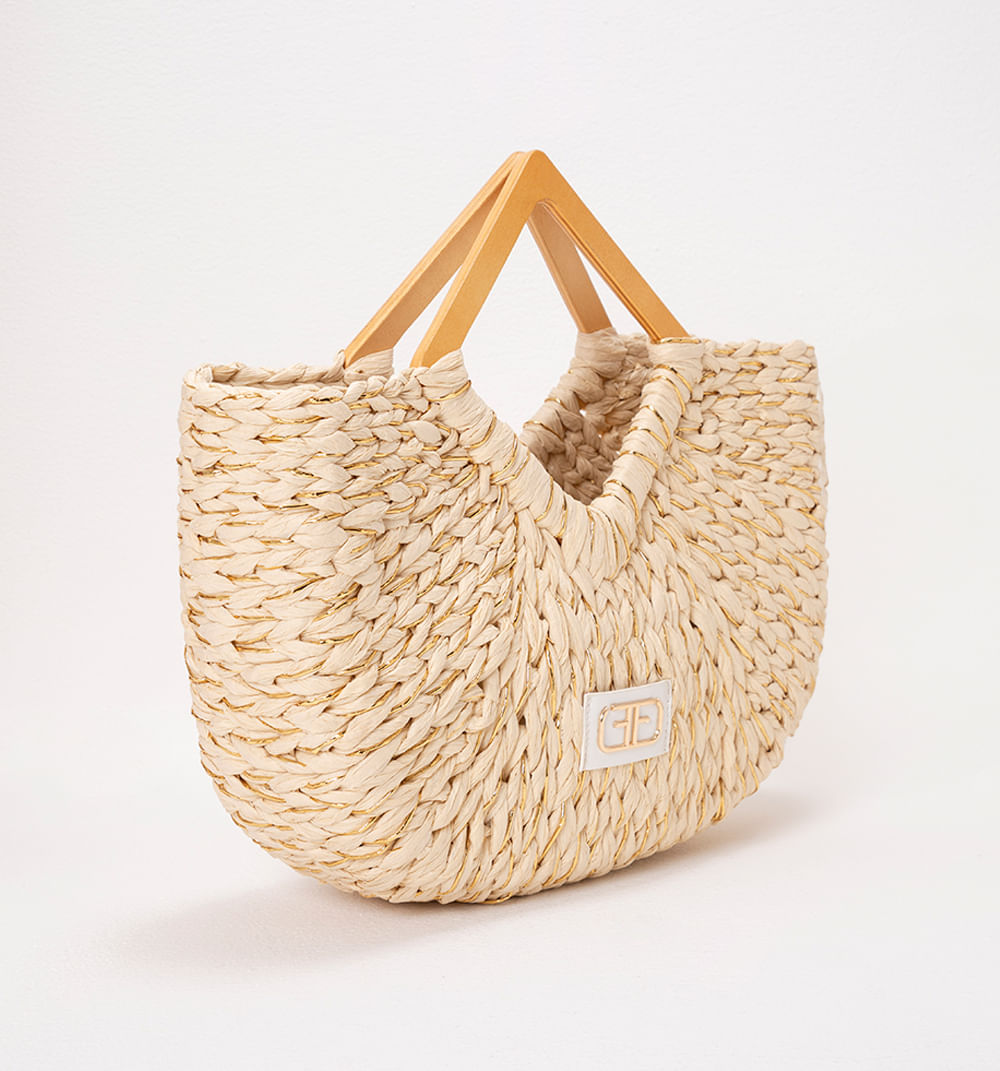 Bolso de mano tipo canasto