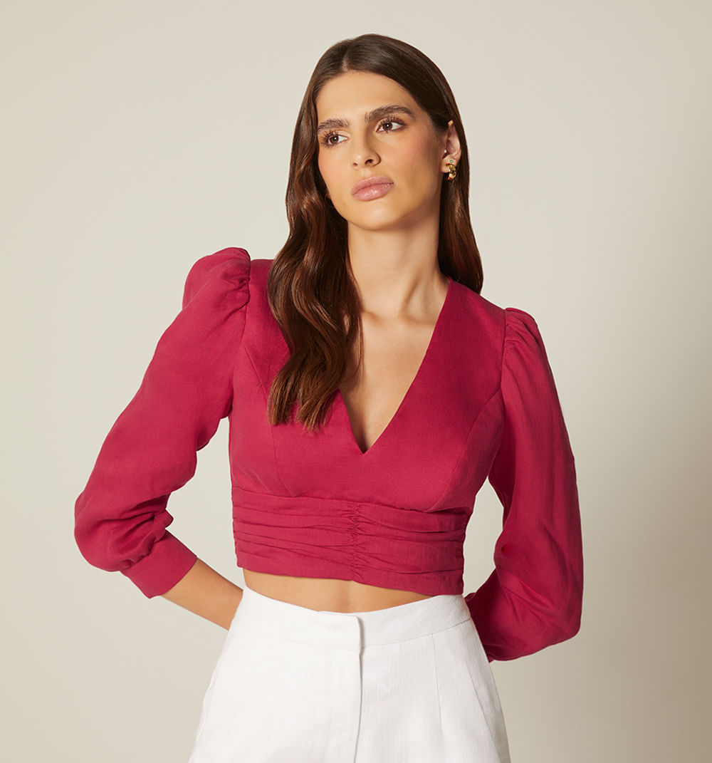 Blusa  manga 3/4 fajon imperio