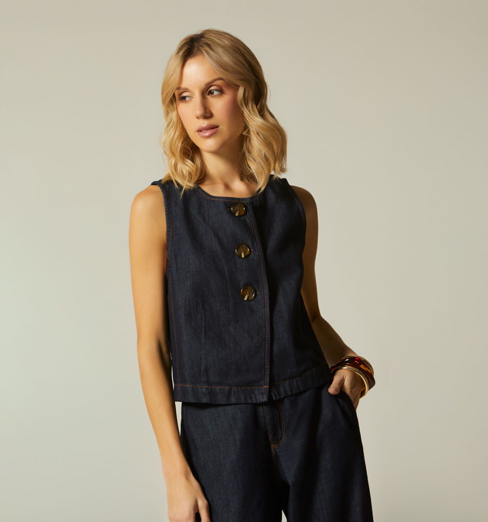 Blusa sisa con botones