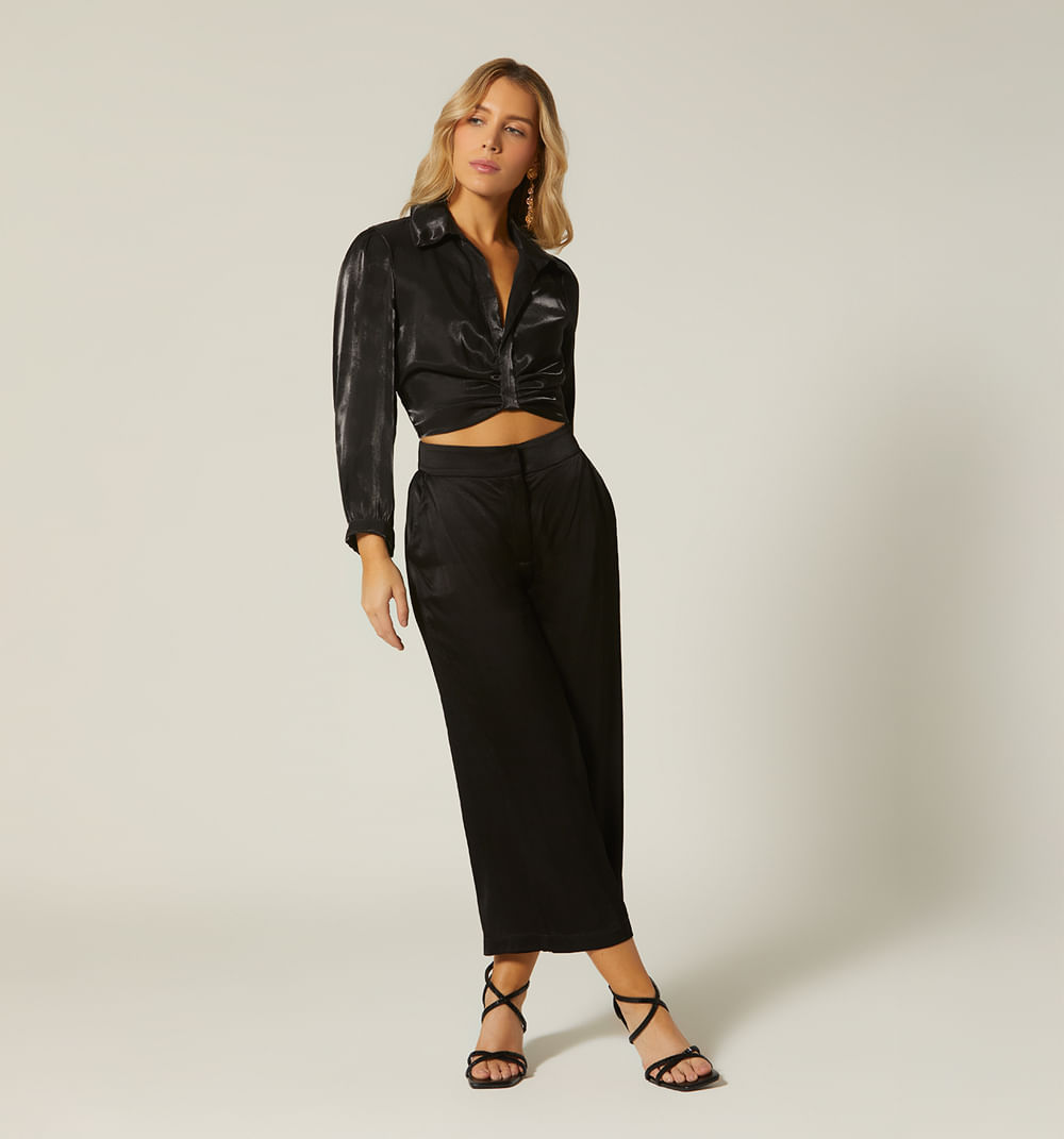 Pantalon tiro alto cullote