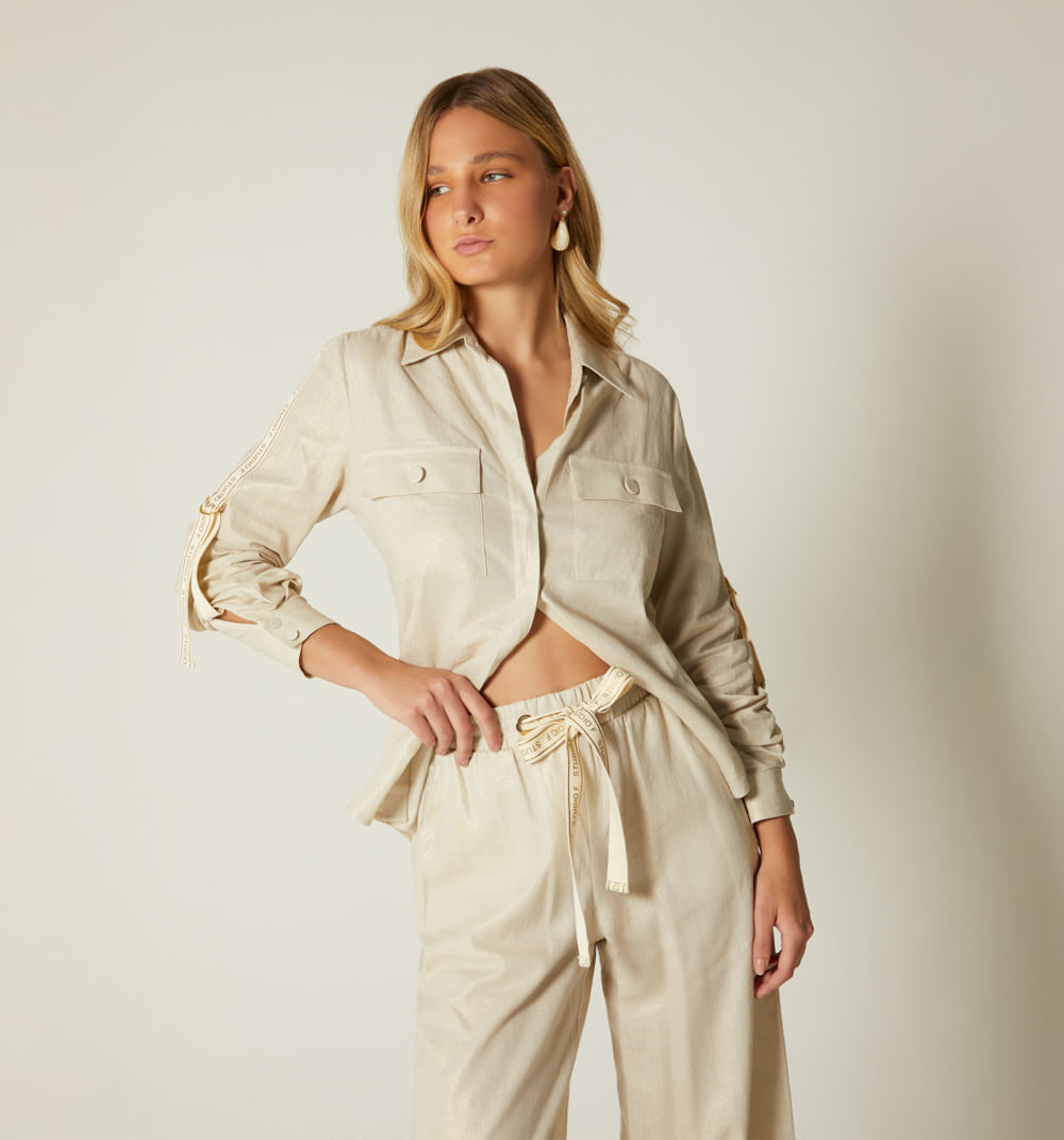 Blusa camisera manga larga